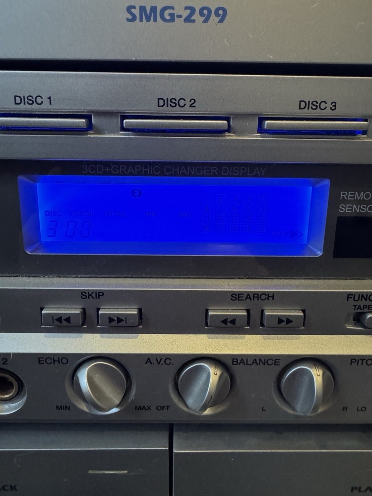 Singing Machine SMG-299 3 CD Changer Karaoke System Tested Local Pickup