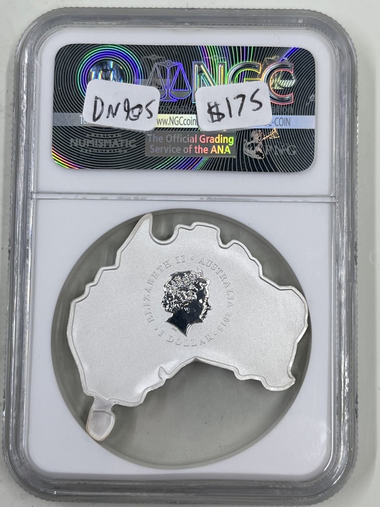 2015P Australia S$1 NGC MS69 Redback Spider Colorized Map Series