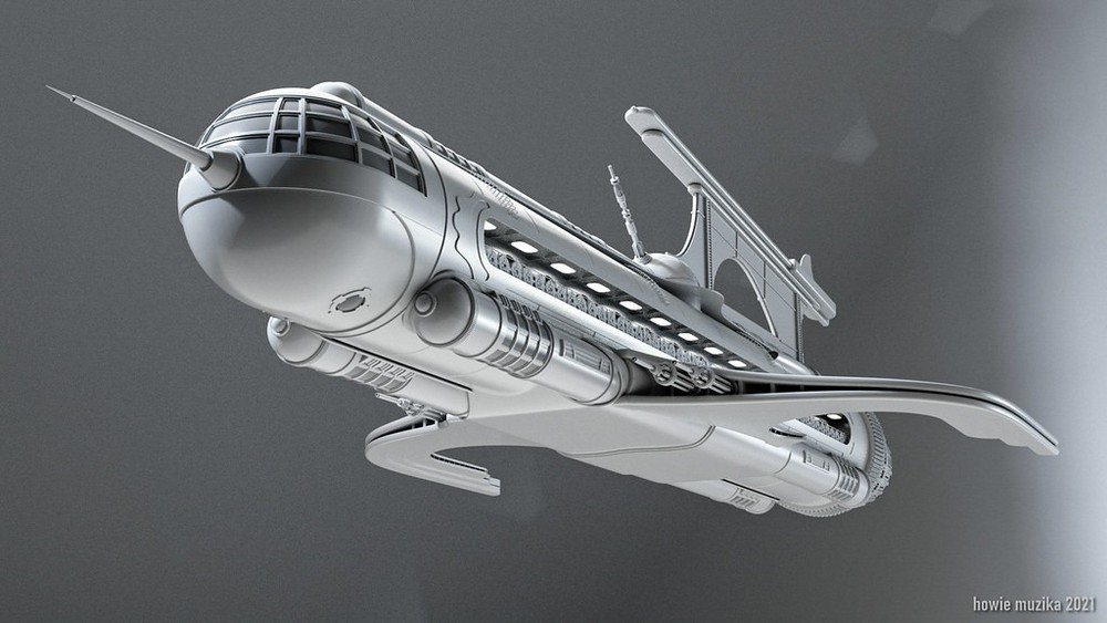 Flash Gordon War Rocket Ajax 3d Resin Print 11.5"