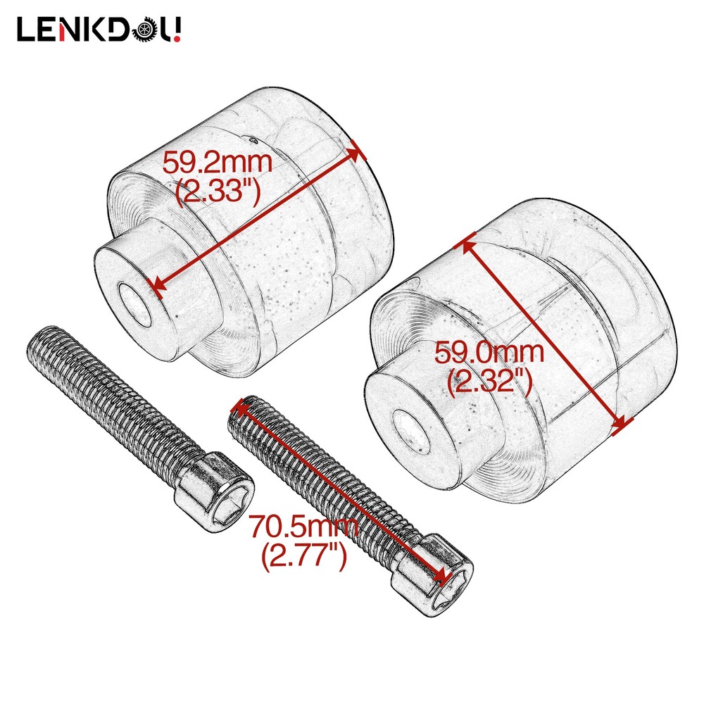 2Pcs M12 Protective Slider Crash Bar End Balls Engine Guard Protector For Harley