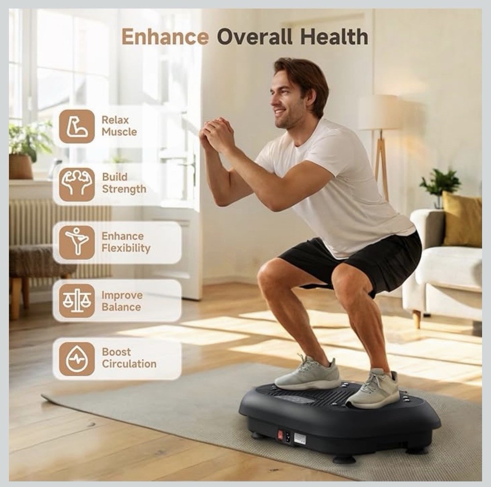 BTXON Oscillating Vibration Plate Remote Control Touch Screen Magnet Massage