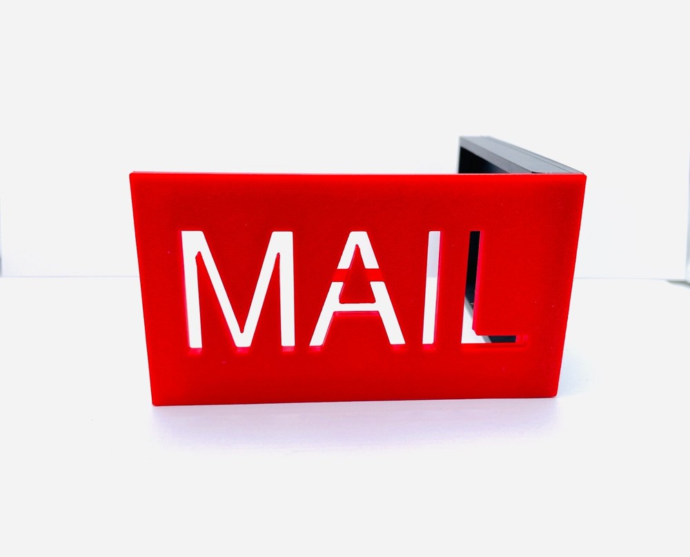 MAIL Mailbox Flag Solution Universal Front Mount Design Stylish Replacement Red