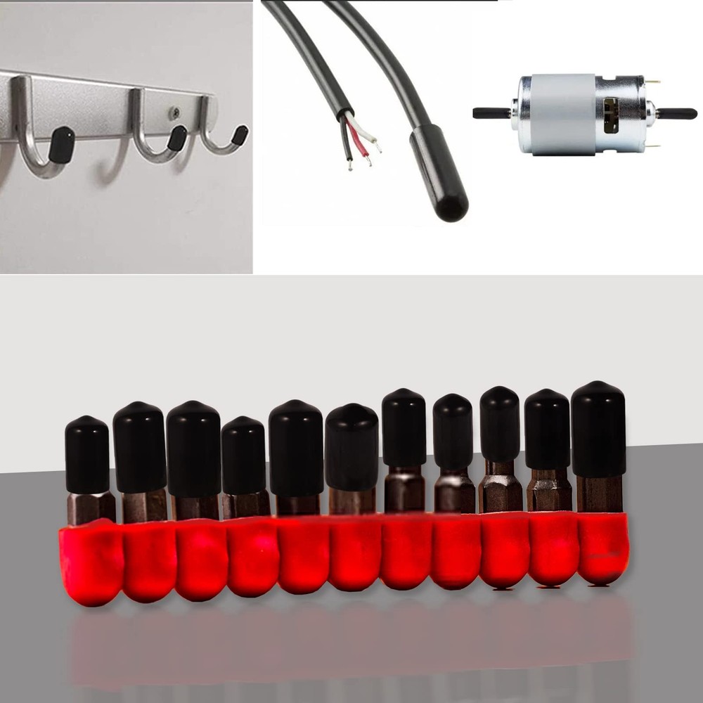 Aleric Rubber End Caps -60pcs Flexible Screw Thread Protector Covers Rubber Bolt