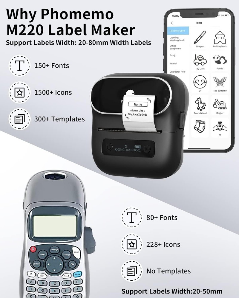 3 Inch Thermal Printer with Bluetooth Connectivity for Labeling Projects