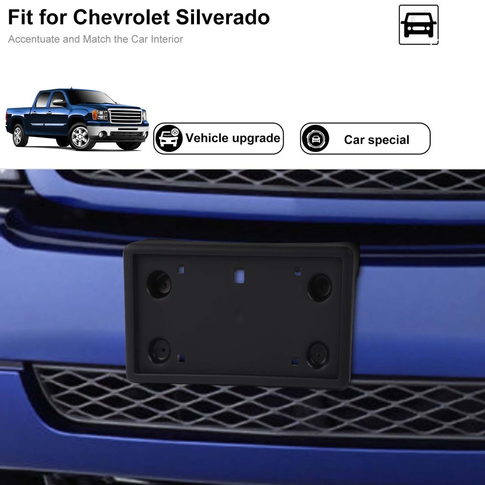 Front License Plate Frame Bracket Mounting Holder For Chevy Silverado 2004-2006