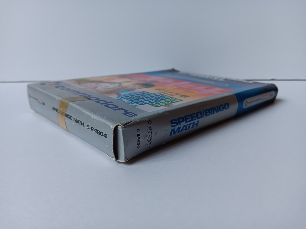 Commodore 64 Speed/Bingo Math Computer Game Cartridge Tested/Works Box Damage