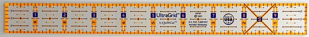 Quilting Ruler Ultragrid by Quiltcut 10 x 1" rectangle quilting ruler NEW
