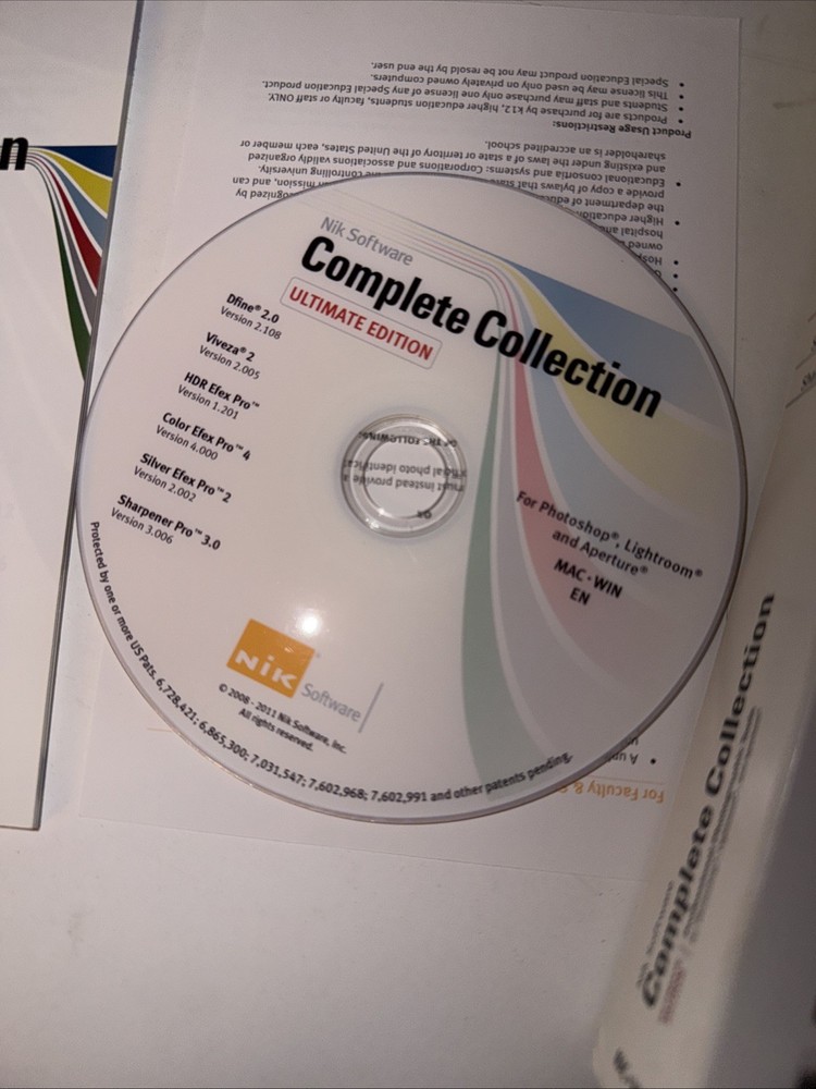 Nik Software Complete Collection Ultimate Edition VG Cnd Full Box Q85