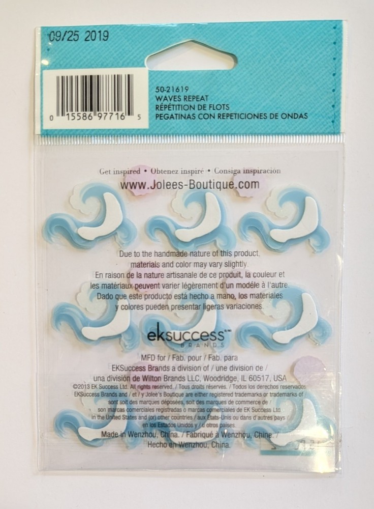 Jolee's Waves & Shells Repeats Beach Ocean Scrapbooking Stickers
