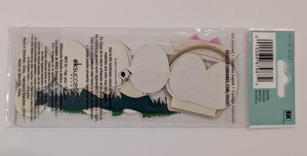 RARE Jolee's Happy Easter Scrapbooking Title Sticker Basket Eggs Chicks