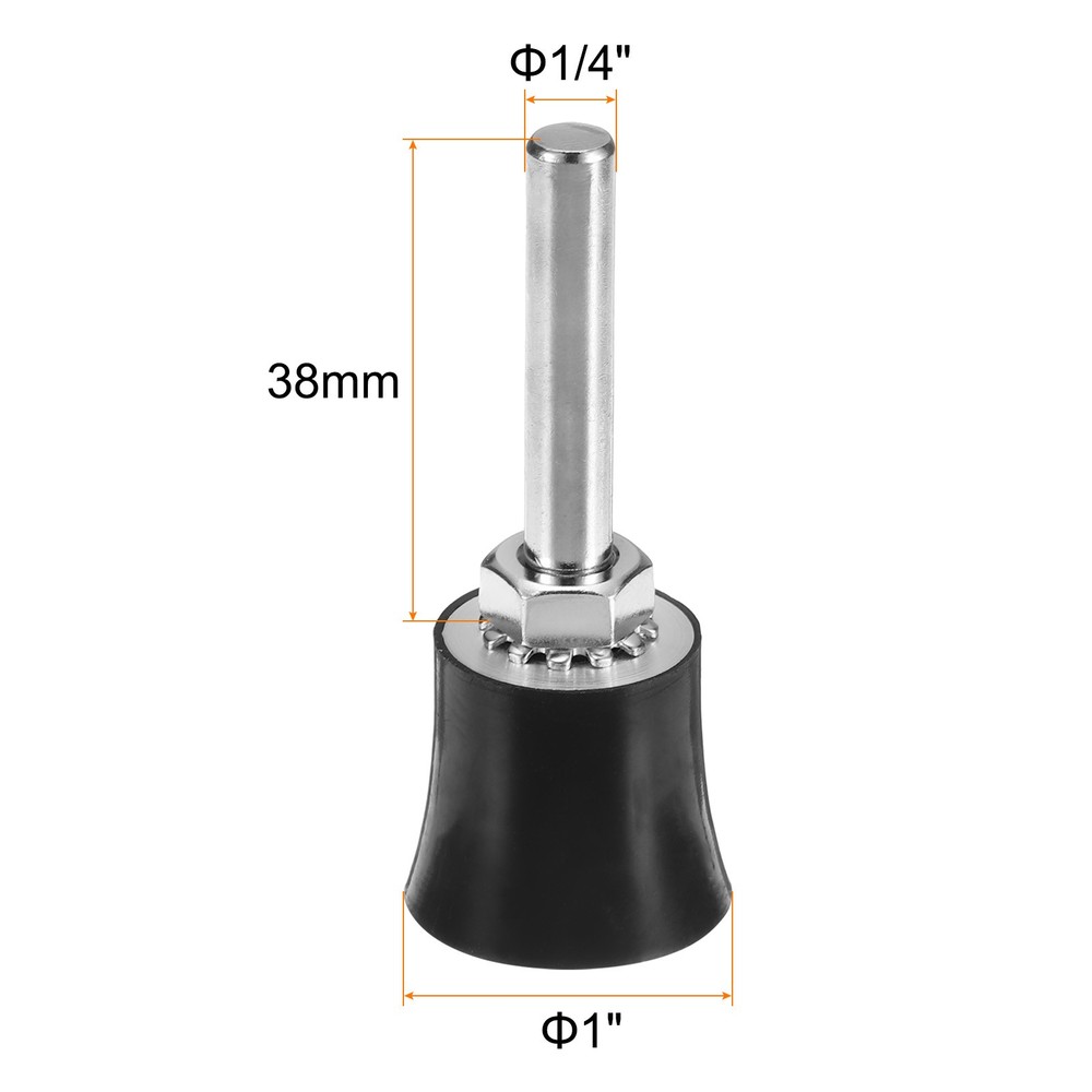 3Pcs 1" Disc Pad Holder Quick Change Discs 1/4" Shank Mandrel, Black
