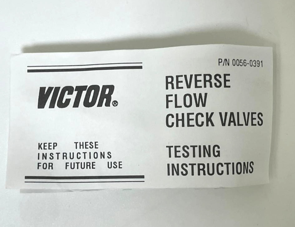VICTOR CTF CHECK Reverse Flow Check Valve 0690-0033