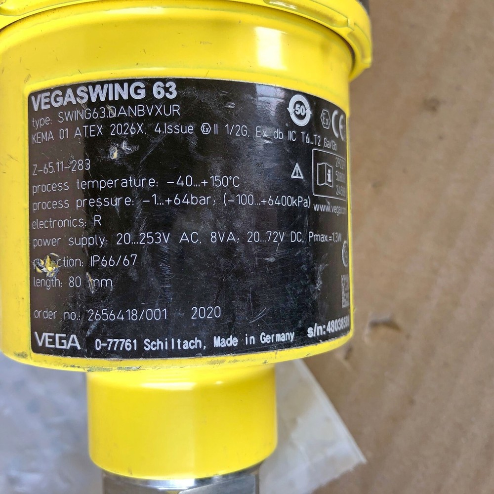 VEGA VEGASWING 63 VIBRATING LEVEL SWITCH SWING63.DANBVXUR
