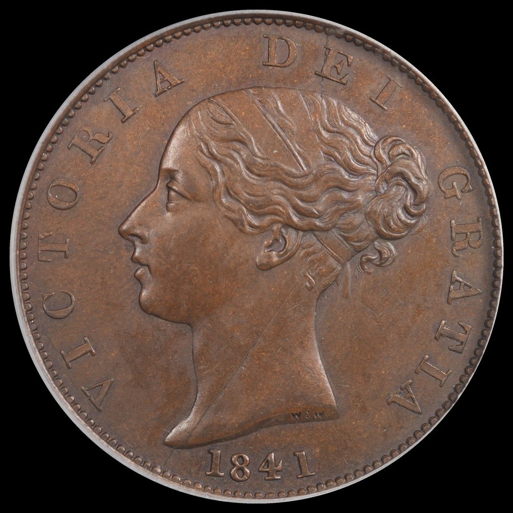 1841 1/2D Great Britain Half Penny PCGS MS63