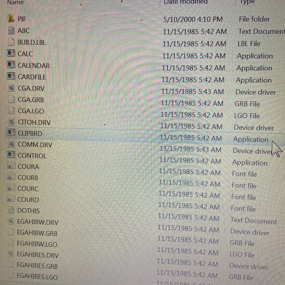 Vintage Computer Software Microsoft Windows 1.0 1985 3.5” Floppy Disk Has Files