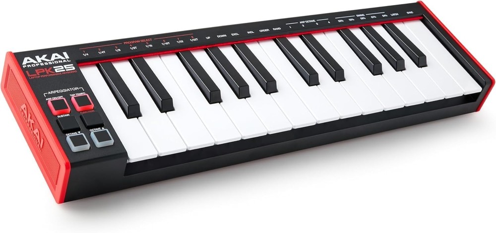 Compact USB MIDI Keyboard Controller with 25 Synth Keys for Music Creation