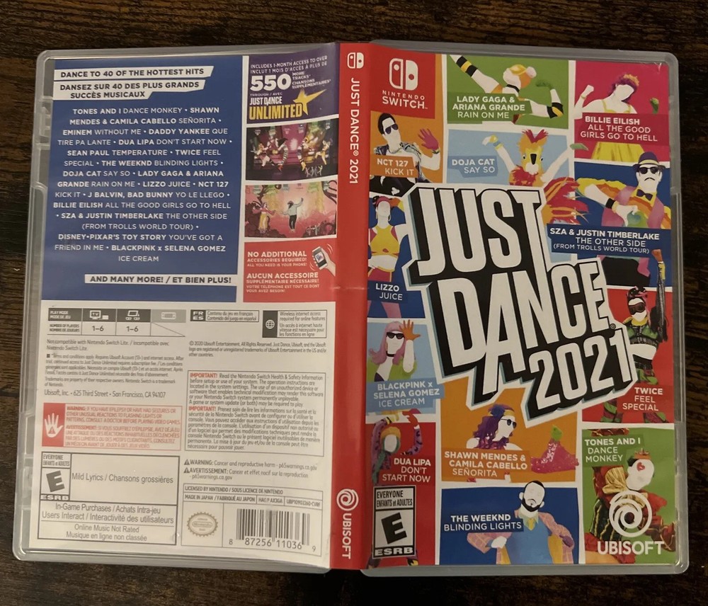 Replacement Case 4 Just Dance 2021 Switch Box Original Authentic_No game/Manual
