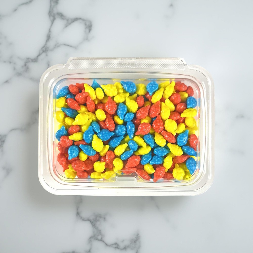 Nostalgic Cotton Candy Bite Size Candies Nuggets: Blue Raspberry, Cherry, & Lemo