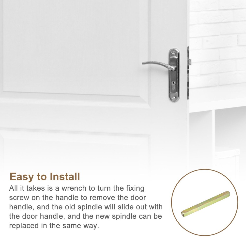 Door Knobs Spindle 90mm Long Door Spindle Replacement Gold