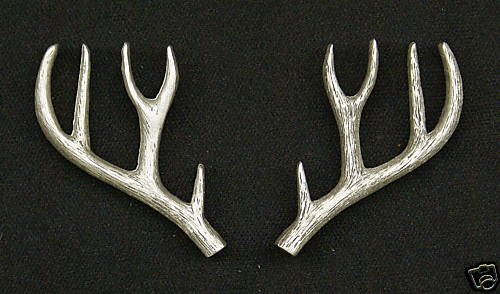 Pewter Mule Deer Antler Pin Set