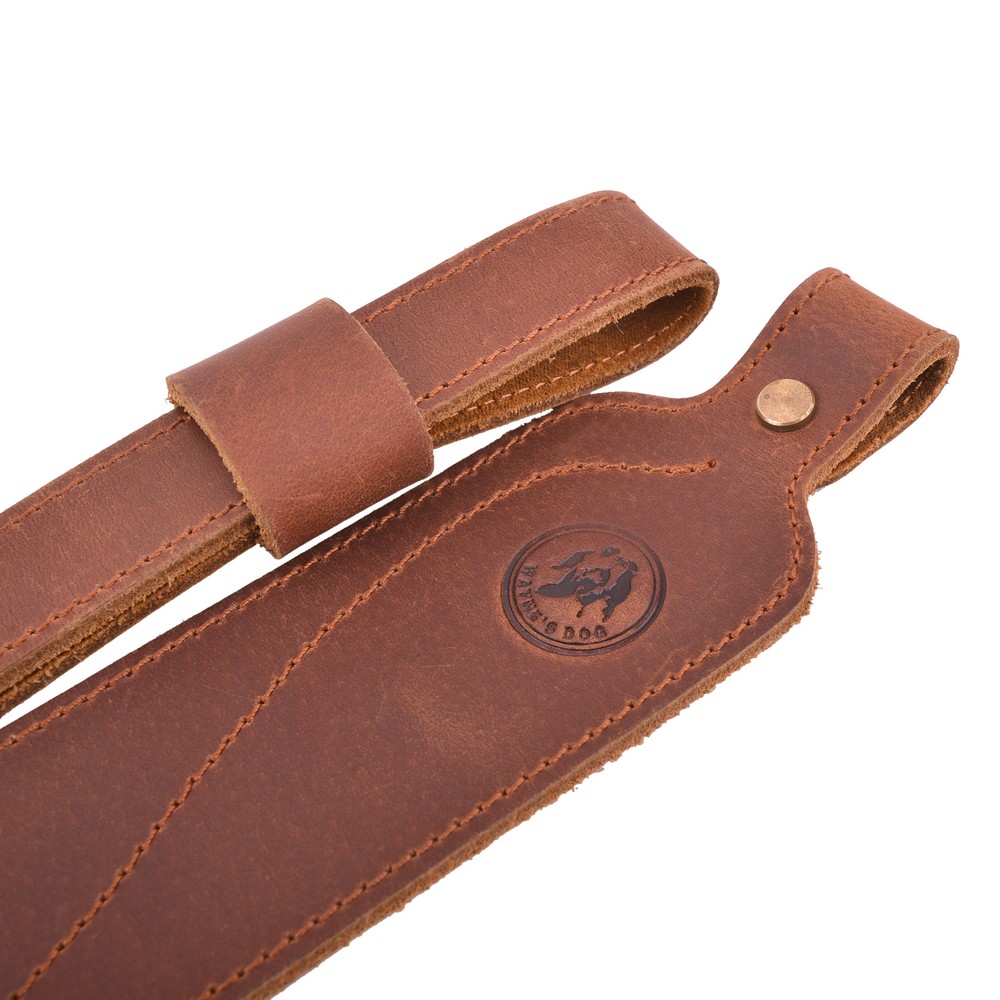2 Points Leather Rifle Sling / 2 Points Gun Strap Vintage Look Shooting