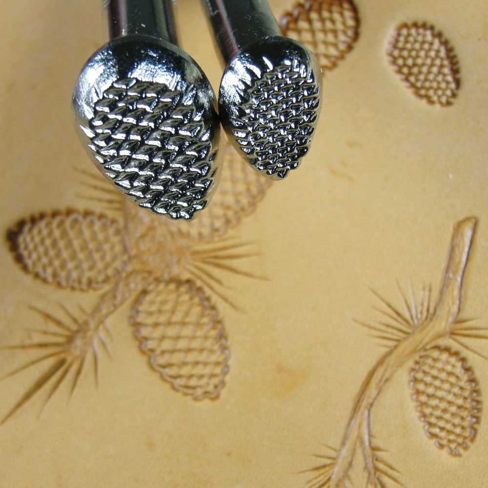 Leather Stamping Tools - 2-Piece Pine Cone Stamp Set