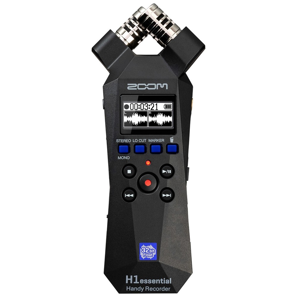 Zoom H1essential 2-Track 32-Bit Float Handy Recorder, Bundle with APH-1E Accesso