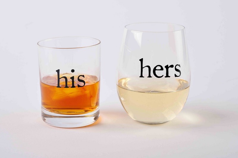 Mudpie - His & Hers Glass Set - 44600079