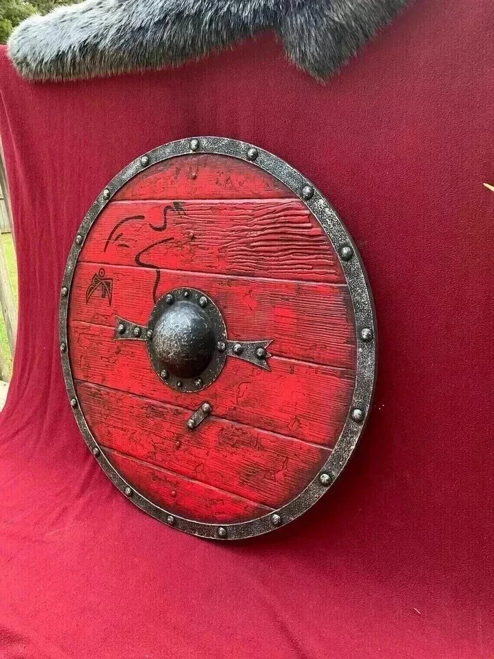 Medieval Ragnar Lothbrok Authentic Battleworn Viking Shield Wall Decor