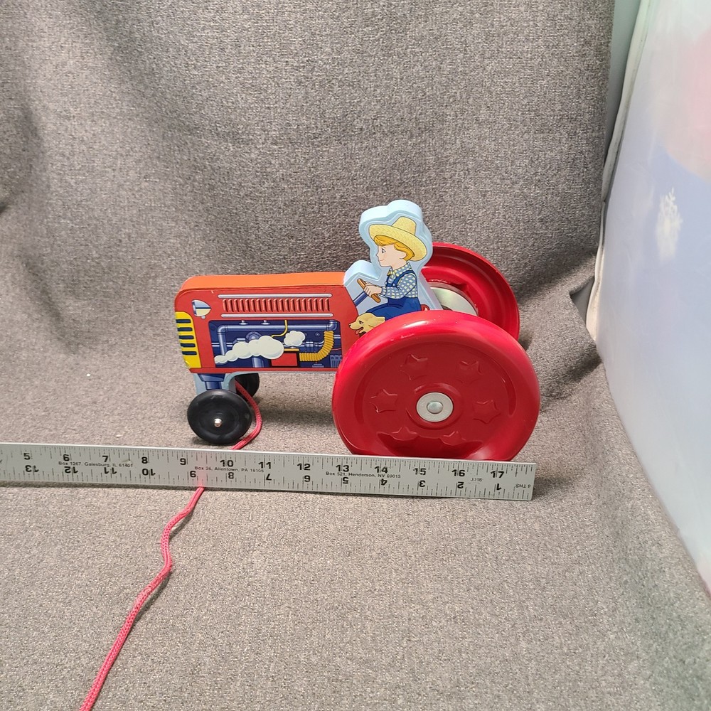 Schylling Toy Pull Tractor - Excellent Condition / Bells Excellent Condition