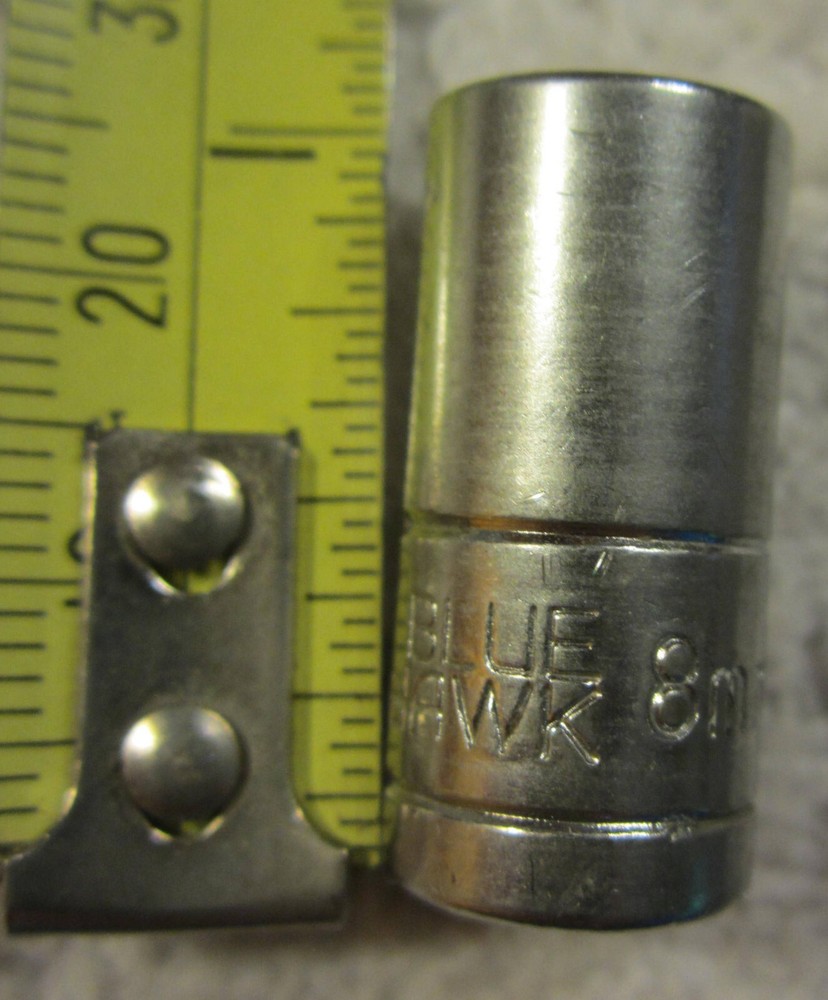 8 mm ad blue hawk socket,1/4" drive,6 point tool VTG