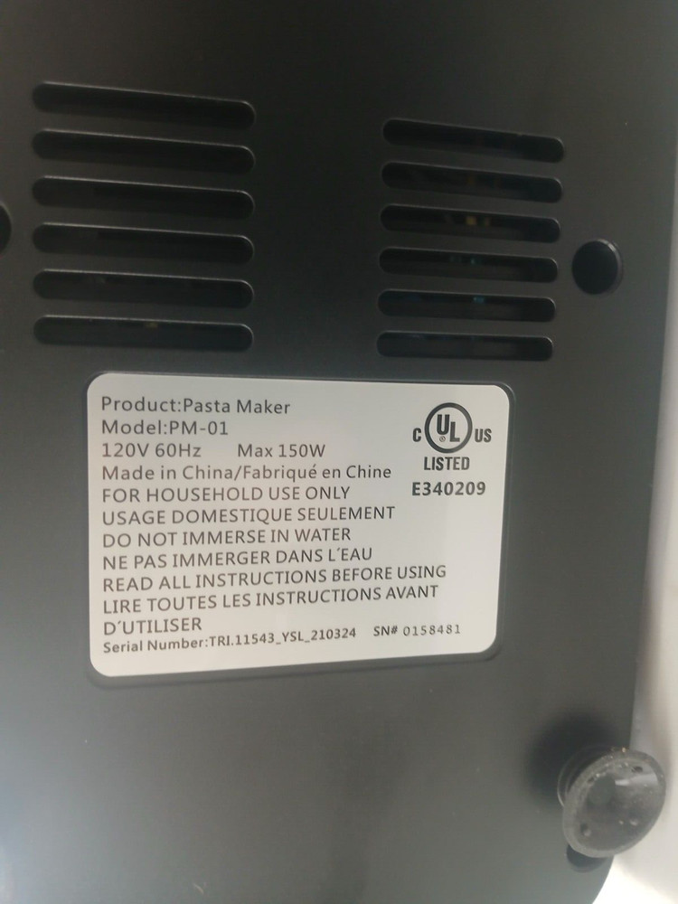 Emeril Lagasse Pasta & Beyond Maker PM-01 Replacement Unit