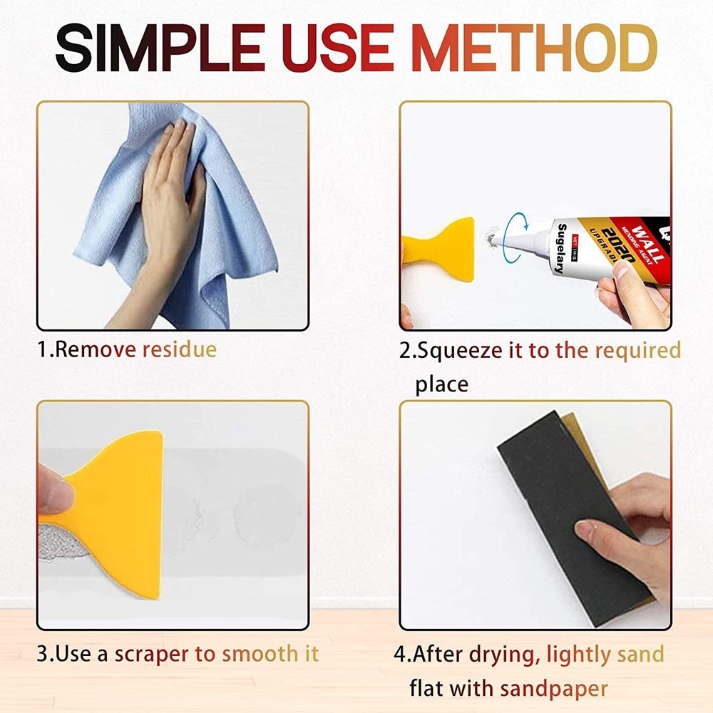 Drywall Patch Repair Kit with Scraper, Wall Spackle Repair Paste, Wall Mending A