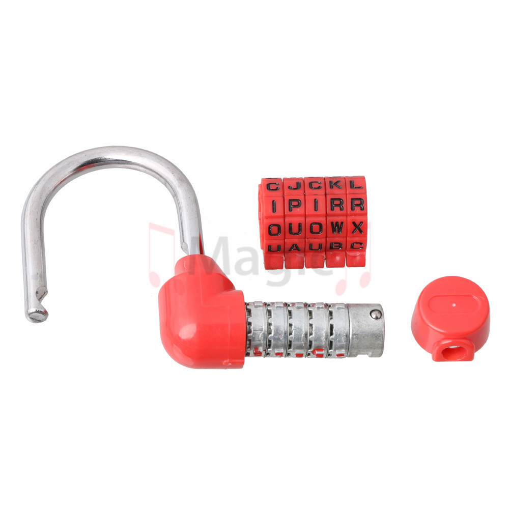 5 Digit letter Secure Combination Lock Password Gym Padlock