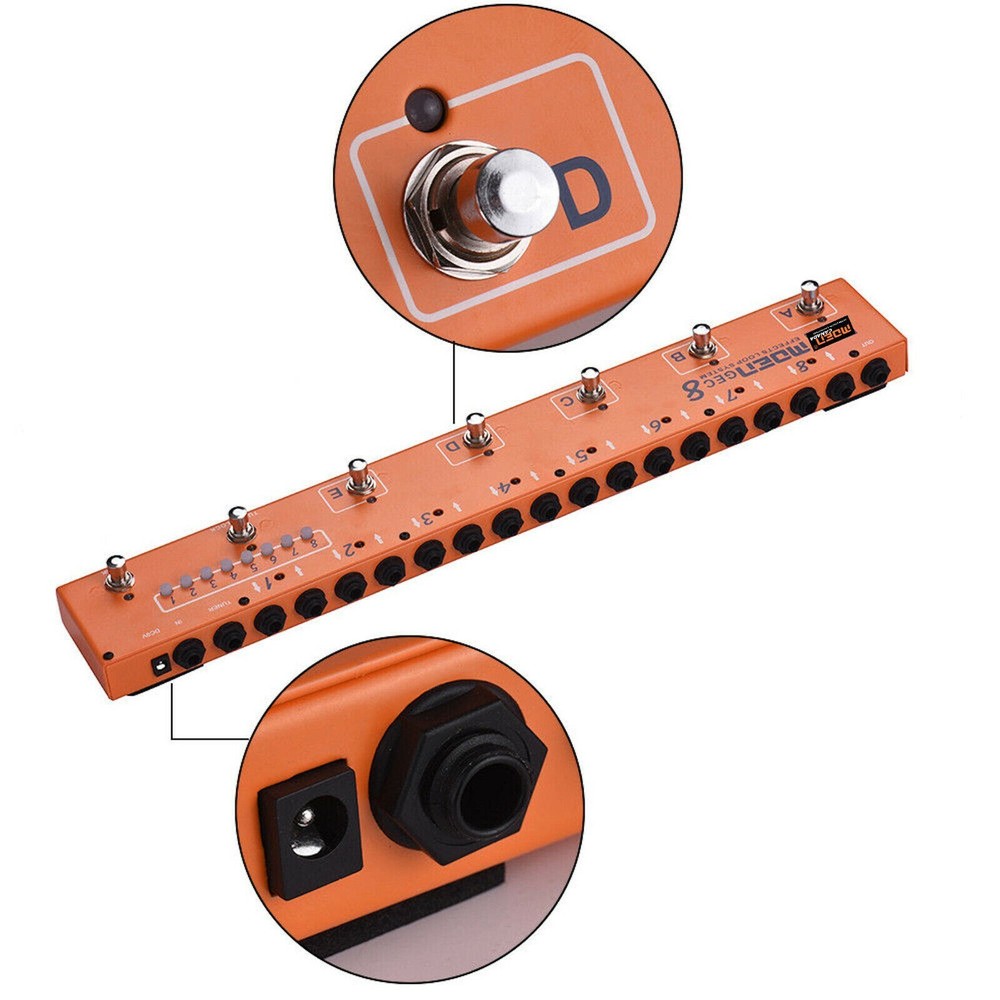 MOEN GEC8 OR Guitar Effect Pedal Commander Effect Loop System 8 Loops 10 Presets