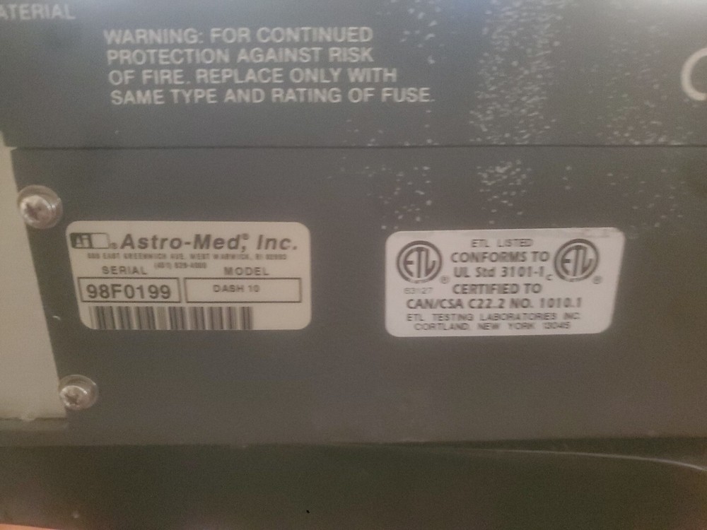 Astro-Med Dash 10 250v RMS Data Logger