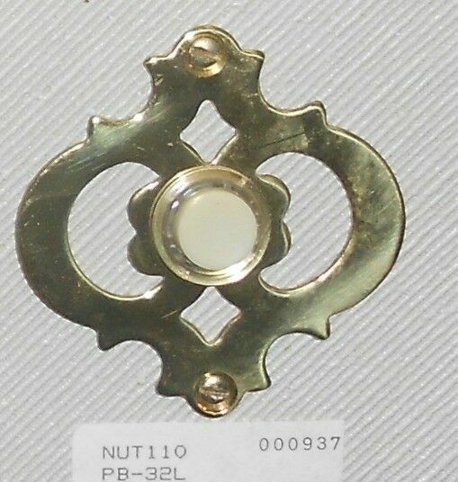 NuTone Push Button LIGHTED POLISHED BRASS Pushbutton PB-32L NEW