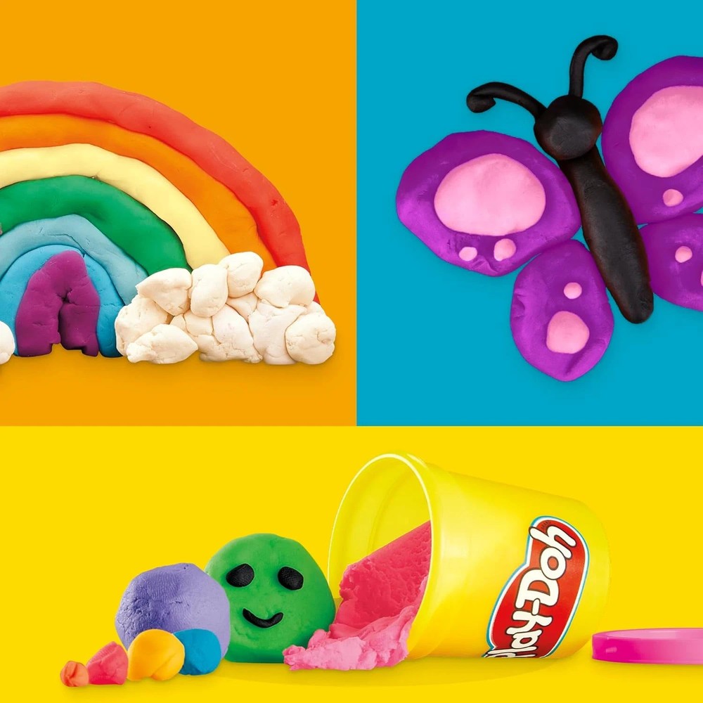 Play Doh Modeling Compound 10-Pack Case of Assorted Colors, Non-Toxic 2 Oz. Cans