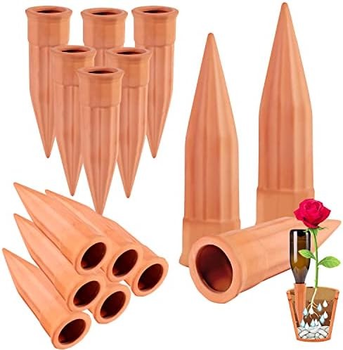 15 Pack Plant Self Watering Stakes Terracotta