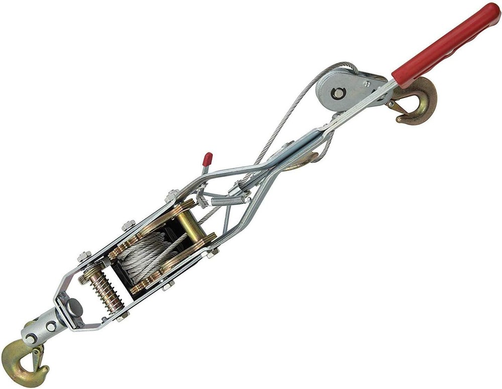 2 Pack - 4 TON WINCH Dual Gear Power Ratcheting Pull System Come-Along Tools