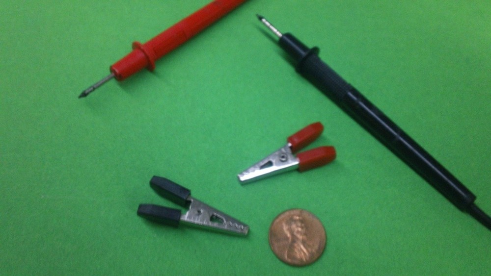Electronics School Supply VOLTMETER test lead ALLIGATOR clips
