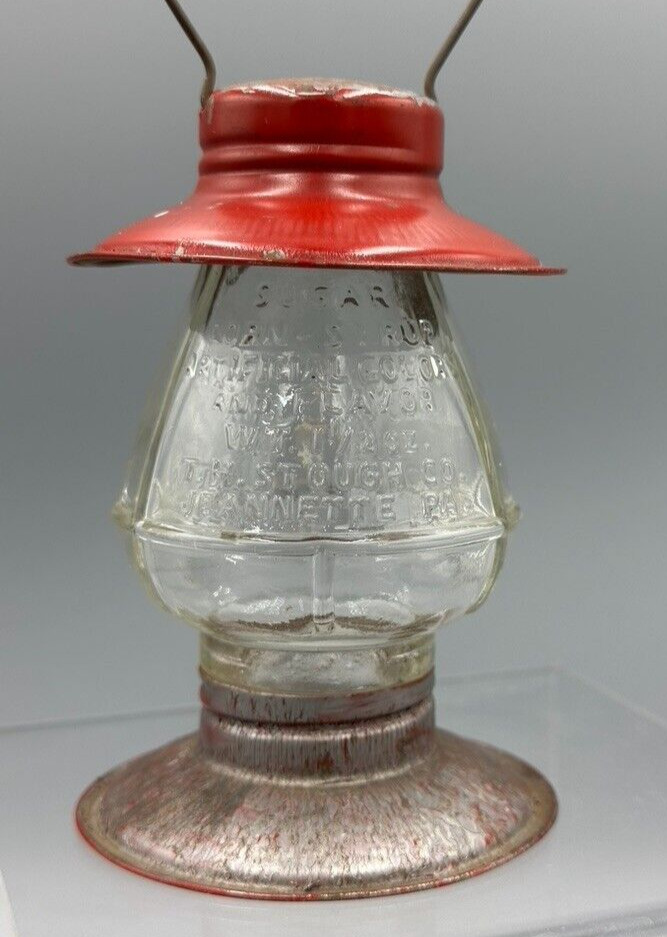 1950s Stough LANTERN Figural Glass CANDY CONTAINER A&E 447 Vintage