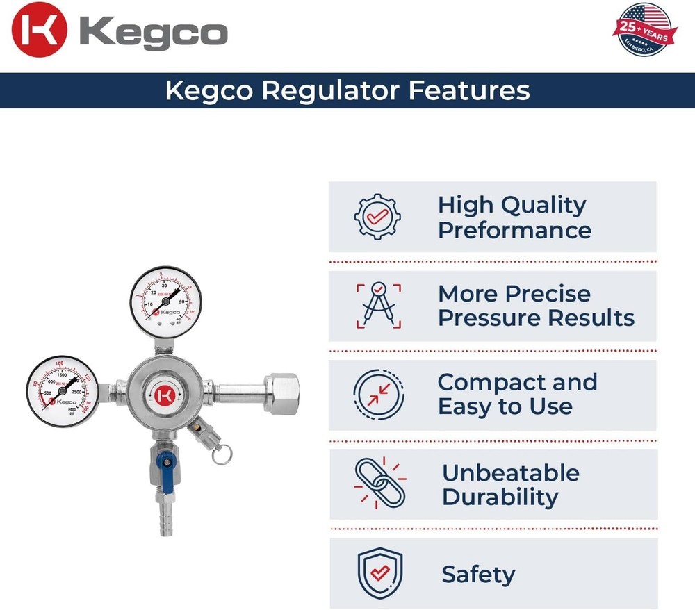 Pro Series Beer Regulator, CGA-320 Valve