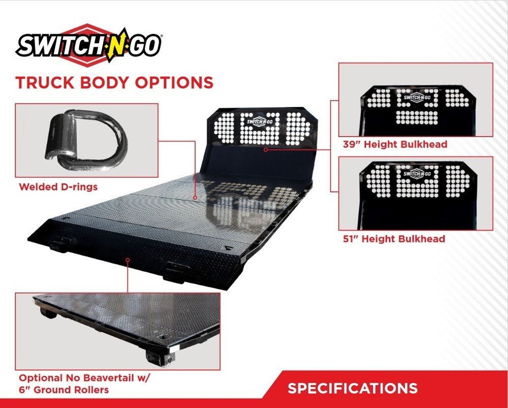 SWITCH-N-GO 11' STEEL FLATBED
