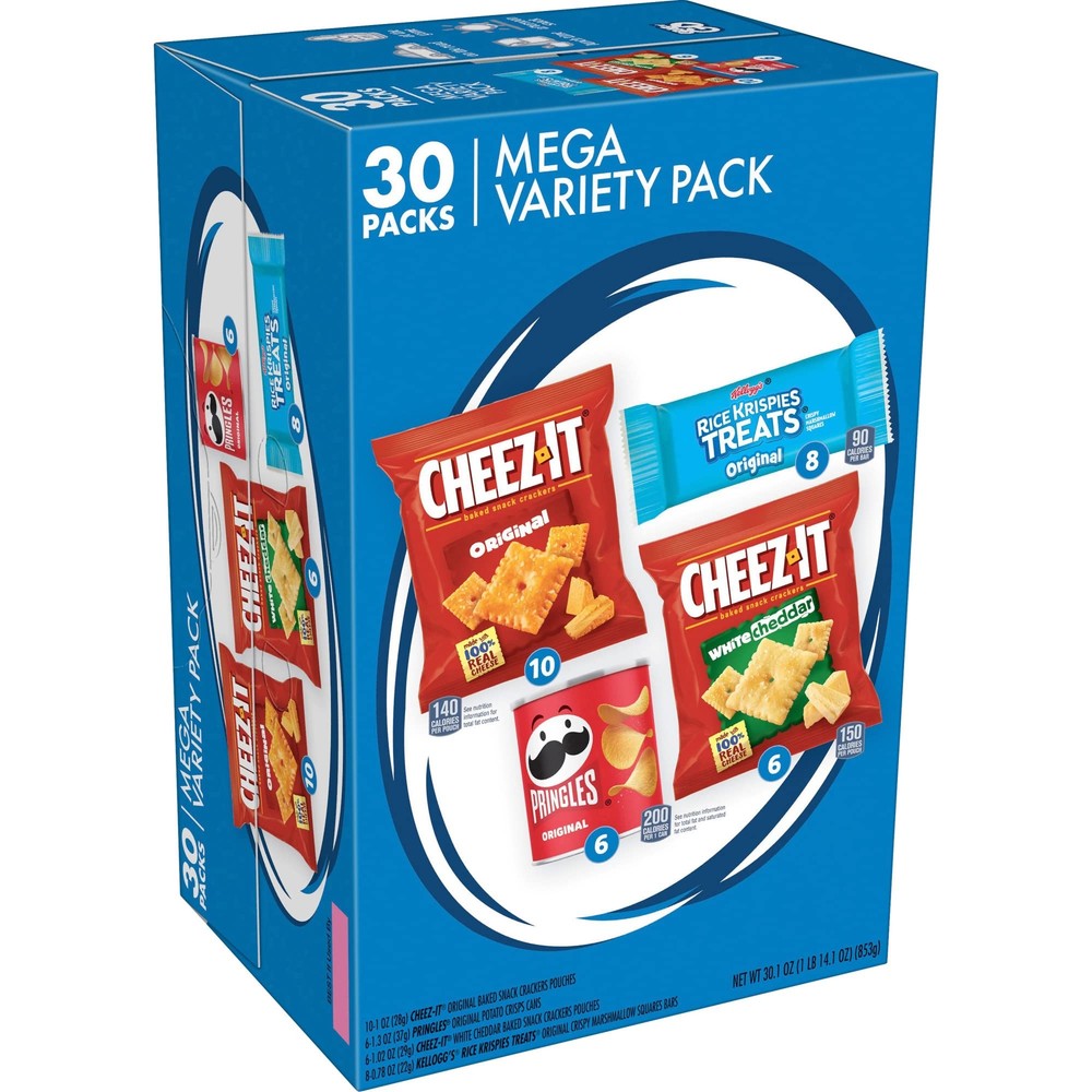 Kellogg's Snacks, Lunch Snacks, Kids Snacks, Mega Pack, Variety Pack, 30.1oz ...