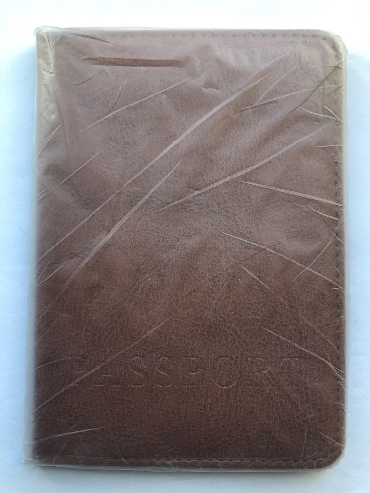 New Passport Holder Light Brown Leather
