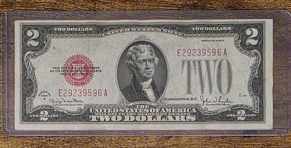 1928-G $2 Red Seal Crisp AU