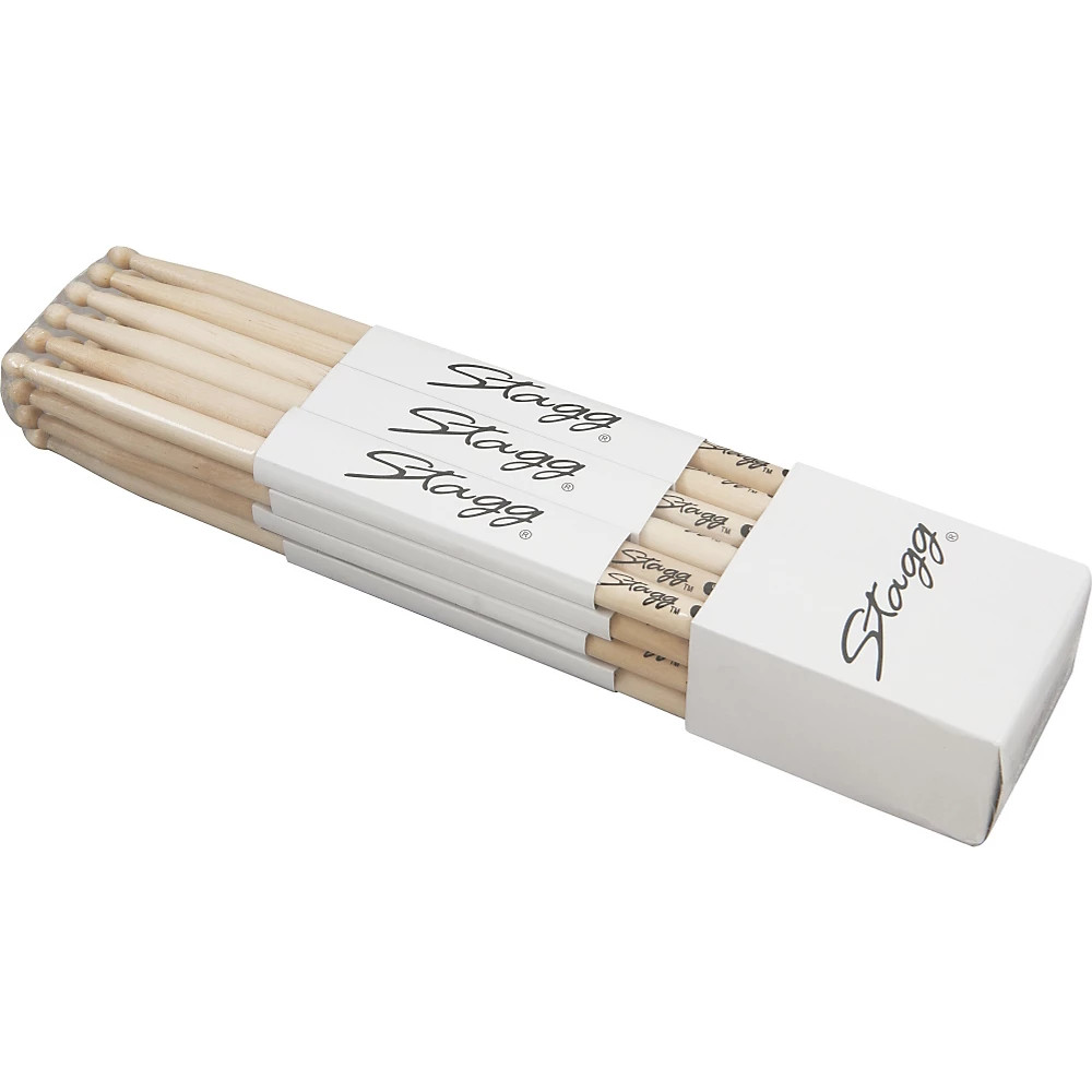 Stagg 12-Pair Birch Drumsticks 5A