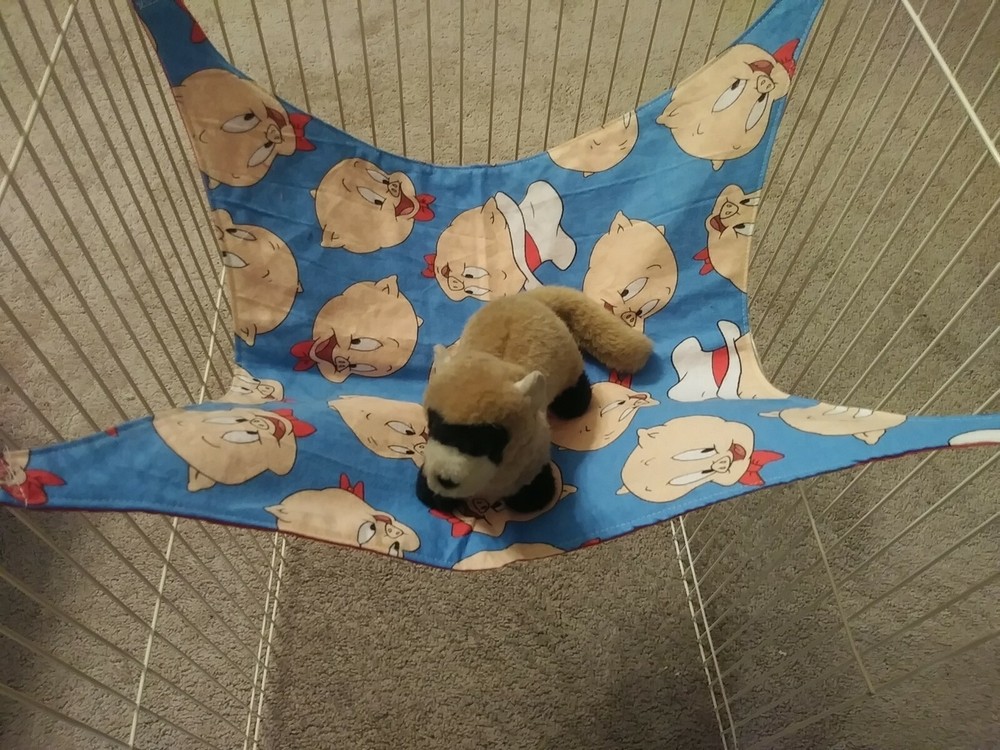 Ferret Hammock - Porky Pig - 14" x 14"