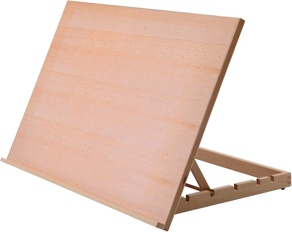 Wood Drafting Easel Large 5-Pos Adjustable Drawing Sketching Board